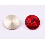 P4534-Austria Rivoli Round Stone, 12mm, Ruby Silver Foiled - 1 buc