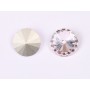 P4535-Austria Rivoli Round Stone, 12mm, Rosaline Silver Foiled - 1 buc