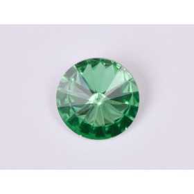 P4537-Austria Rivoli Round Stone, 12mm, Erinite Silver Foiled - 1 buc