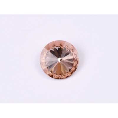 P4545-Austria Rivoli Round Stone, 12mm, Vintage Rose Silver Foiled - 1 buc