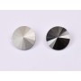 P4548-Austria Rivoli Round Stone, 12mm, Jet Hematite Silver Foiled - 1 buc