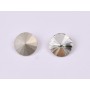 P4549-Austria Rivoli Round Stone, 12mm, Crystal Silver Shade Silver Foiled - 1 buc