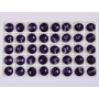 P4551-Austria Rivoli Round Stone, 12mm, Purple Velvet Silver Foiled - 1 buc