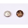 0225-Austria Chaton Round Stone, 7mm, Smoked Topaz Silver Foiled - 1 buc