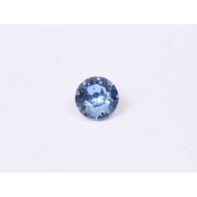 0247-Austria Chaton Round Stone, 6mm, Light Sapphire Silver Foiled - 1 buc