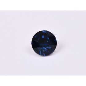 0399-Austria Chaton Round Stone, 6mm,Montana Silver Foiled - 1 buc