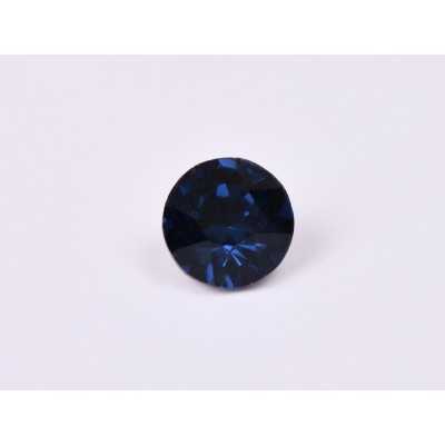 0399-Austria Chaton Round Stone, 6mm,Montana Silver Foiled - 1 buc