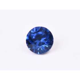 0517-Austria Chaton Round Stone, 6mm, Capri Blue Silver Foiled - 1 buc