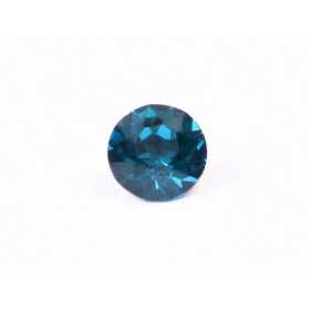 0519-Austria Chaton Round Stone, 6mm, Blue Zircon Silver Foiled - 1 buc