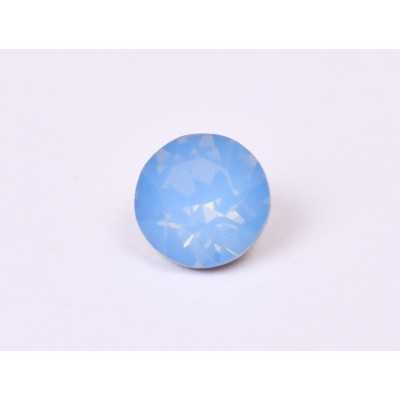 0527-Austria Chaton Round Stone, 6mm, Air Blue Opal Silver Foiled - 1 buc