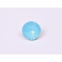 0528-Austria Chaton Round Stone, 6mm, Aqua Opal Silver Foiled - 1 buc