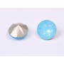 0528-Austria Chaton Round Stone, 6mm, Aqua Opal Silver Foiled - 1 buc