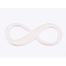 E1603 N Link argint "Infinit asimetric" 35x15mm, 0.6mm 1 buc