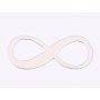 E1603 N Link argint "Infinit asimetric" 35x15mm, 0.6mm 1 buc