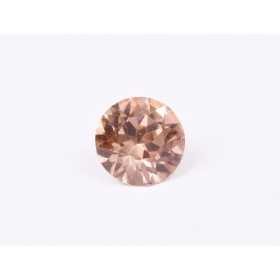 0538-Austria Chaton Round Stone, 6mm, Padparadscha Silver Foiled - 1 buc