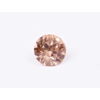 0538-Austria Chaton Round Stone, 6mm, Padparadscha Silver Foiled - 1 buc