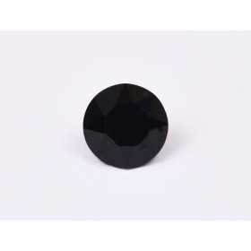 0546-Austria Chaton Round Stone, 7mm, Jet - 1 buc
