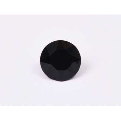 0546-Austria Chaton Round Stone, 7mm, Jet - 1 buc