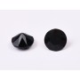 0546-Austria Chaton Round Stone, 7mm, Jet - 1 buc