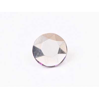 0547-Austria Chaton Round Stone, 6mm, Crystal Comet Argent Light Silver Foiled- 1 buc