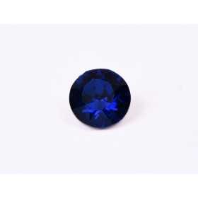 0551-Austria Chaton Round Stone, 6mm, Dark Indigo Silver Foiled- 1 buc
