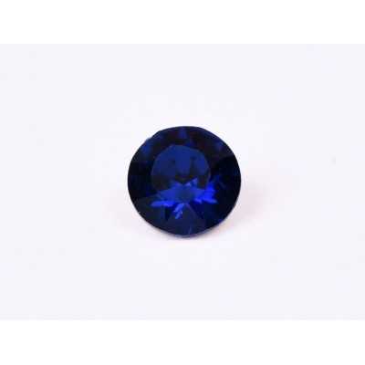 0551-Austria Chaton Round Stone, 6mm, Dark Indigo Silver Foiled- 1 buc