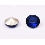0551-Austria Chaton Round Stone, 6mm, Dark Indigo Silver Foiled- 1 buc