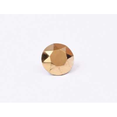 0572-Austria Chaton Round Stone, 6mm, Crystal Dorado Silver Foiled- 1 buc