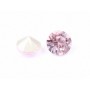 0575-Austria Chaton Round Stone, 7mm, Light Rose Silver Foiled - 1 buc