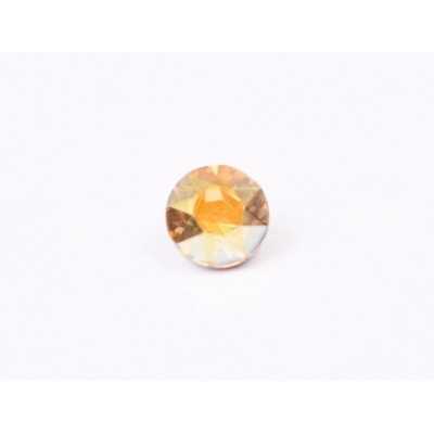 0577-Austria Chaton Round Stone, 6mm, Crystal Metallic Sunshine Silver Foiled- 1 buc