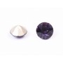 0579-Austria Chaton Round Stone, 6mm, Purple Velvet Silver Foiled- 1 buc