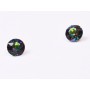 0580-Austria Chaton Round Stone, 6mm, Crystal Vitrail Medium Silver Foiled- 1 buc