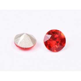 0429-Austria Chaton Round Stone, 6mm, Hyacinth Silver Foiled- 1 buc