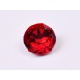 0590-Austria Chaton Round Stone, 6mm, Ruby Silver Foiled- 1 buc