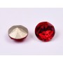 0590-Austria Chaton Round Stone, 6mm, Ruby Silver Foiled- 1 buc