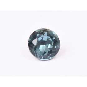 0591-Austria Chaton Round Stone, 6mm, Denim Blue Silver Foiled- 1 buc