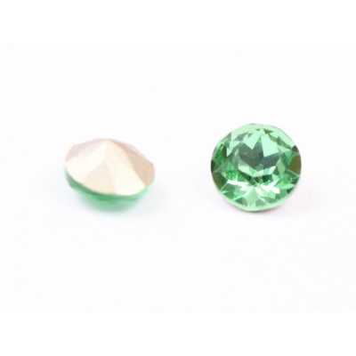 0603-Austria Chaton Round Stone, 6mm, Erinite Silver Foiled- 1 buc