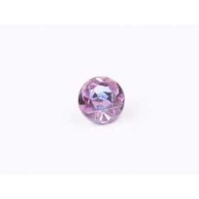 0610-Austria Chaton Round Stone, 7mm, Crystal Vitrail Light Silver Foiled - 1 buc