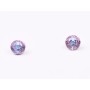 0610-Austria Chaton Round Stone, 7mm, Crystal Vitrail Light Silver Foiled - 1 buc