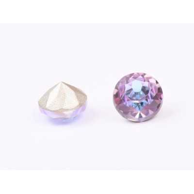 0452-Austria Chaton Round Stone, 7mm, Crystal Vitrail Light Silver Foiled - 1 buc