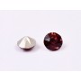 0613-Austria Chaton Round Stone, 6mm, Burgundy Silver Foiled- 1 buc