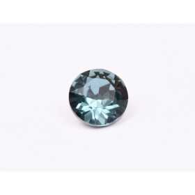 0624-Austria Chaton Round Stone, 6mm, Indian Sapphire Silver Foiled- 1 buc