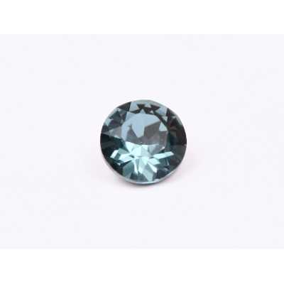 0624-Austria Chaton Round Stone, 6mm, Indian Sapphire Silver Foiled- 1 buc