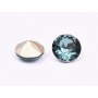 0624-Austria Chaton Round Stone, 6mm, Indian Sapphire Silver Foiled- 1 buc