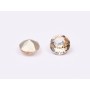 0627-Austria Chaton Round Stone, 6mm, Crystal Golden Shadow Silver Foiled- 1 buc