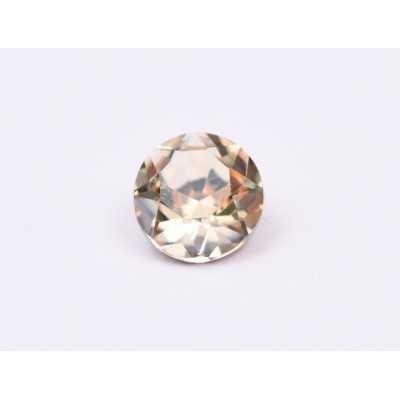0628-Austria Chaton Round Stone, 7mm, Crystal Golden Shadow Silver Foiled - 1 buc