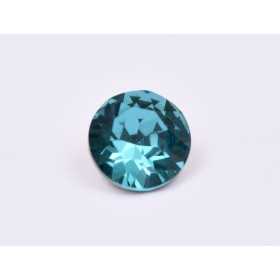 0630-Austria Chaton Round Stone, 6mm, Indicolite Silver Foiled- 1 buc