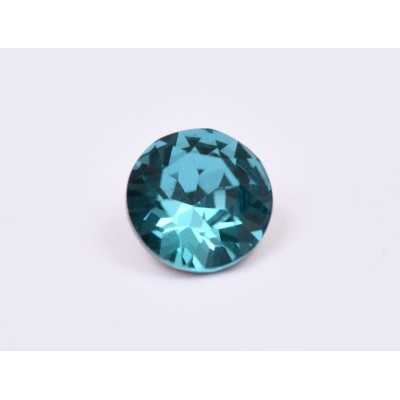 0630-Austria Chaton Round Stone, 6mm, Indicolite Silver Foiled- 1 buc