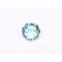 0651-Austria Chaton Round Stone, 6mm, Aquamarine Silver Foiled- 1 buc