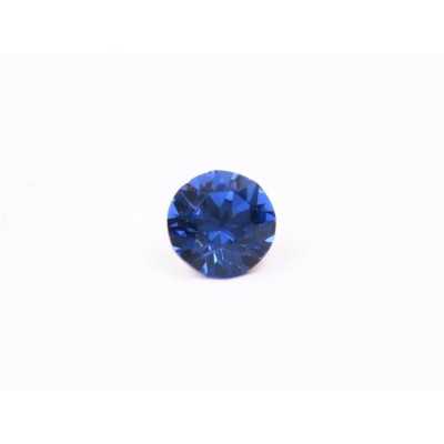 0668-Austria Chaton Round Stone, 7mm, Sapphire Silver Foiled - 1 buc